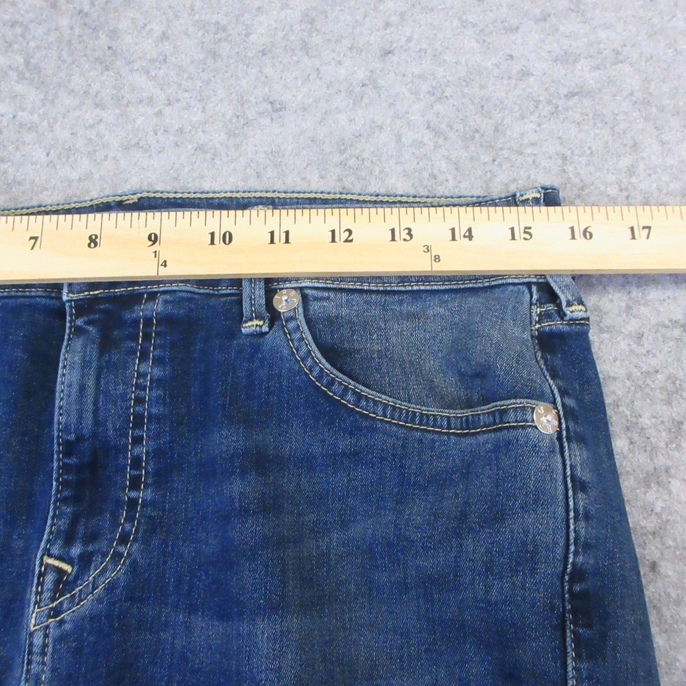 True Religion Jennie Curvy Jeans Women 32 Blue Skinny Mid Rise Stretch Denim EUC - Picture 6 of 12